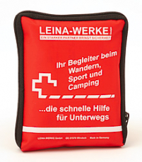 LEINA - Verbandtasche Reise-Set, rote Nylontasche