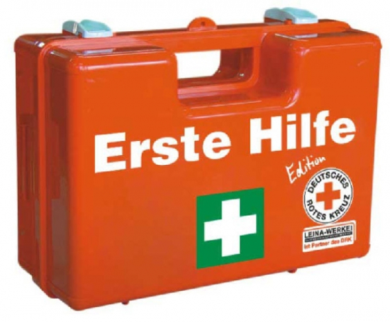 82099 LEINA - Erste-Hilfe-Koffer Quick, orange, leer - für DIN 13157